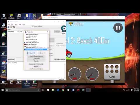 how to hack hill climb racing pc cheat engine